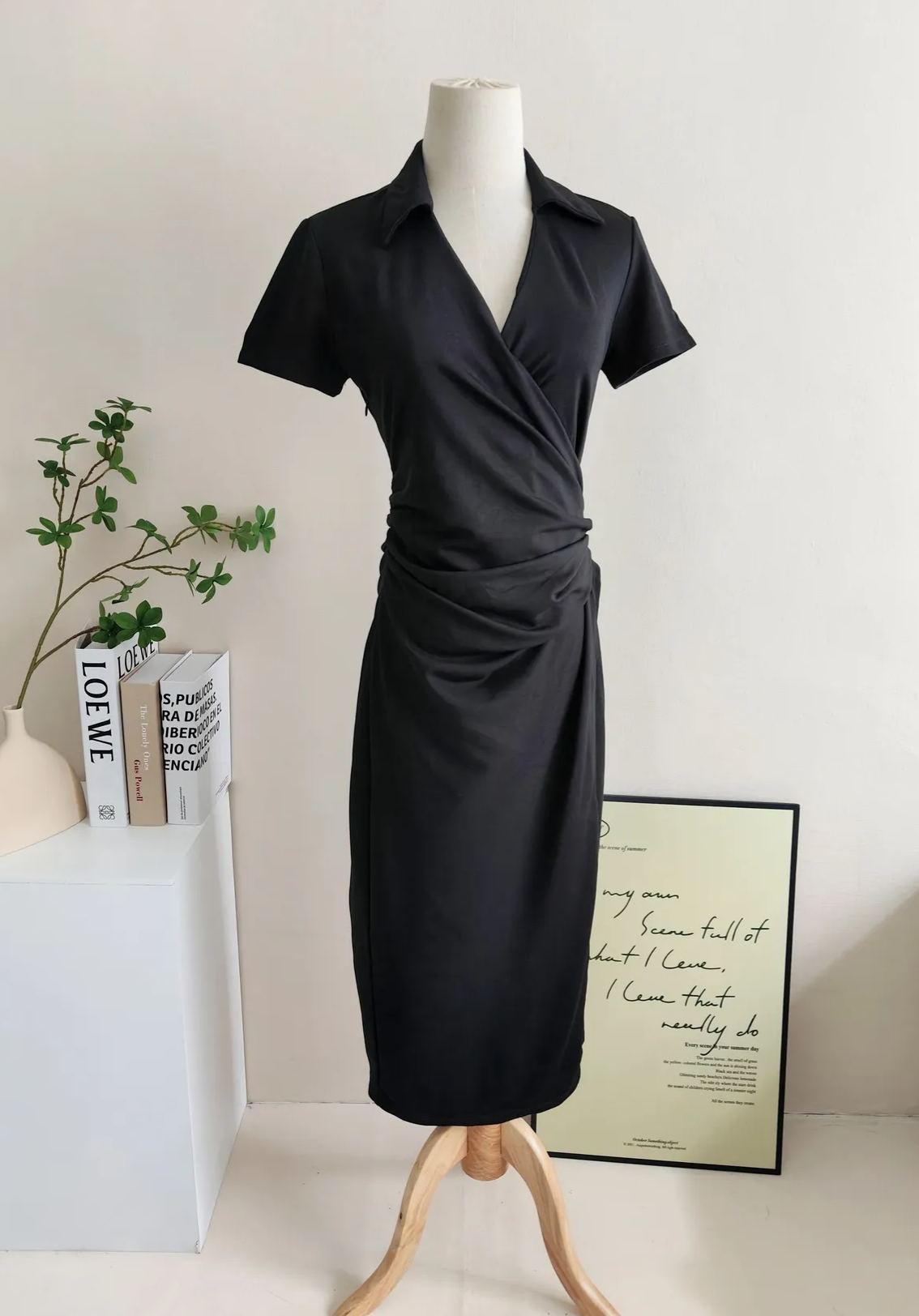Classy OL Asymmetric Dress 气质OL风不对称连衣裙*2Colors