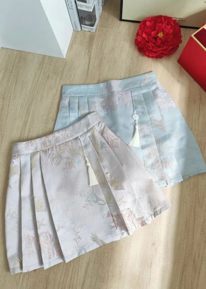 Floral Jacquard Satin Skirt缎面提花马面裙*2 Colors