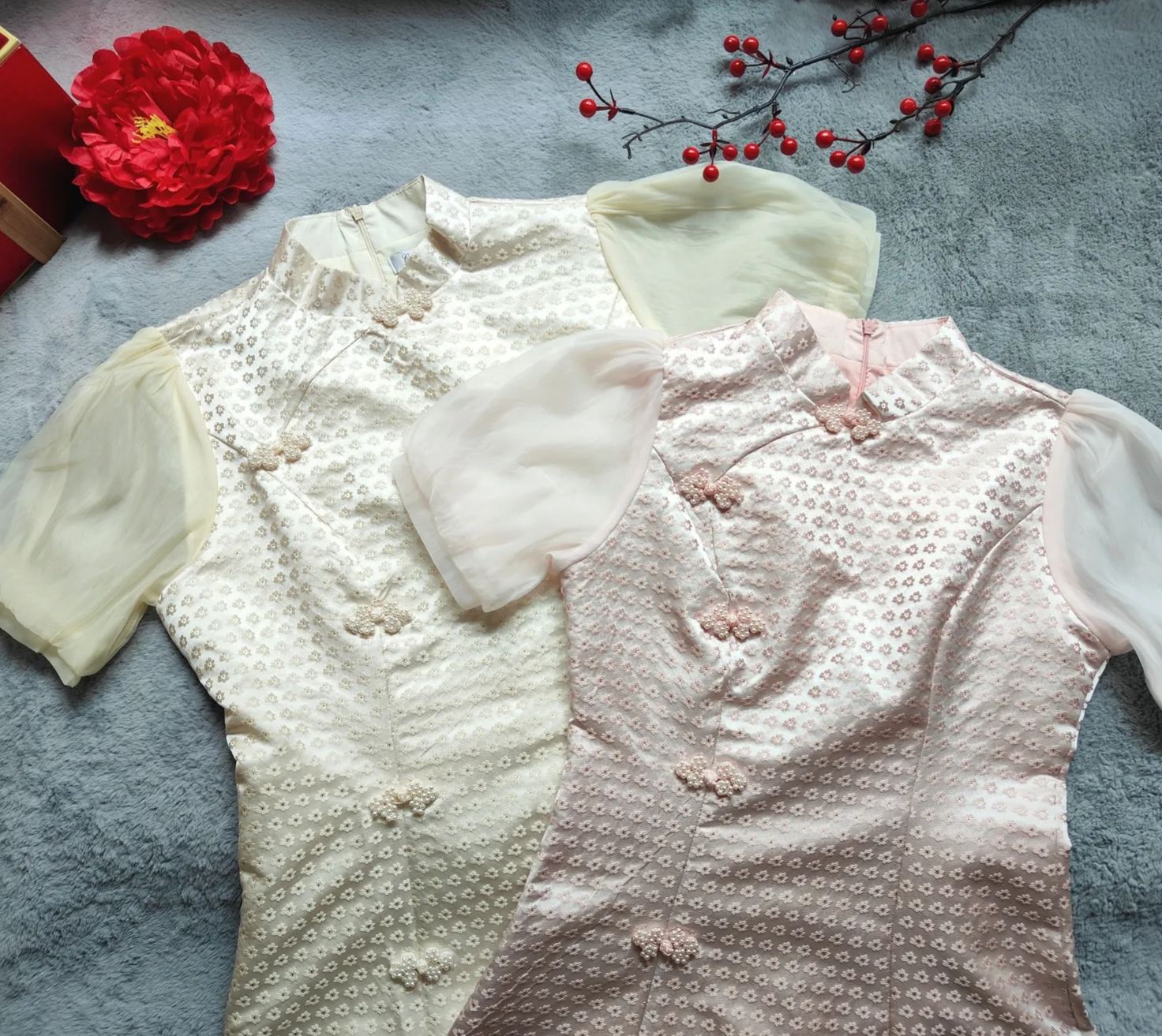 Embroidered Gold Dress 提花织金连衣裙