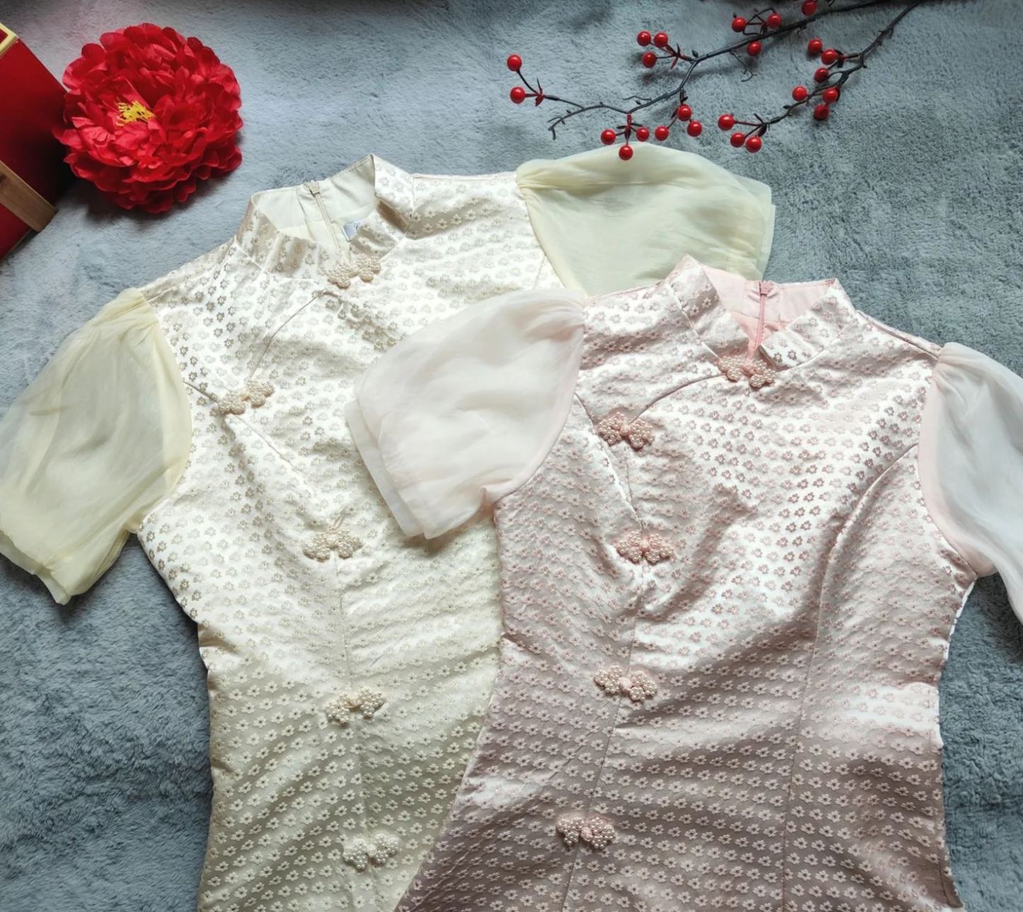 Embroidered Gold Dress 提花织金连衣裙