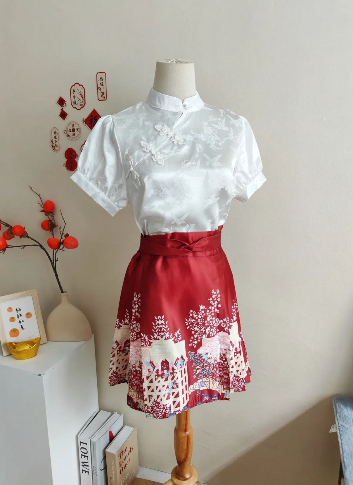 提花衬衣+马面裙两件套装 Jacquard Top with Hanfu Skirt Skirt