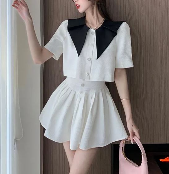 Tweed Luxe Two-Piece法式小香风套装*white M