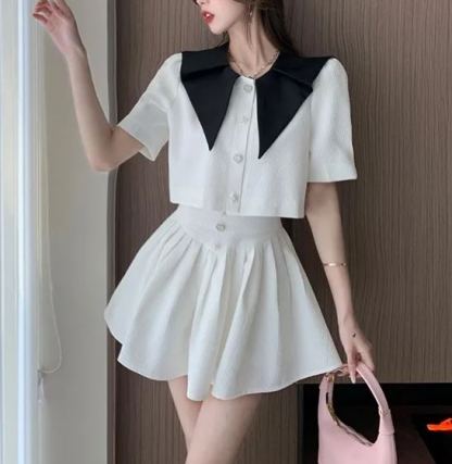 Tweed Luxe Two-Piece法式小香风套装*white M