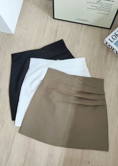 Julie Ruched High-Waist Skirt 高腰褶皱短裙* 3 Colors