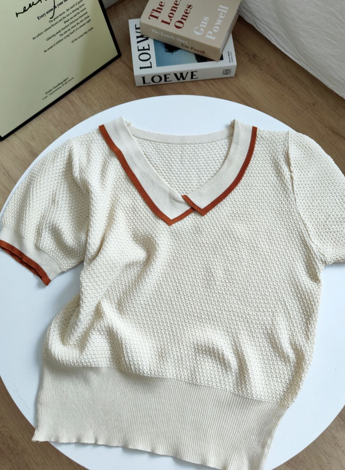 Calina Knit Top 斜方领针织上衣*4 Colors