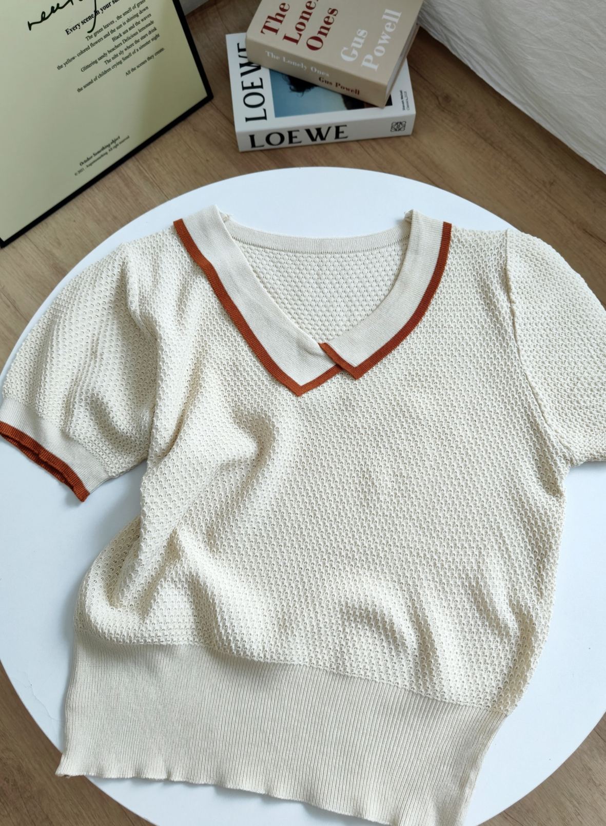 Calina Knit Top 斜方领针织上衣*4 Colors