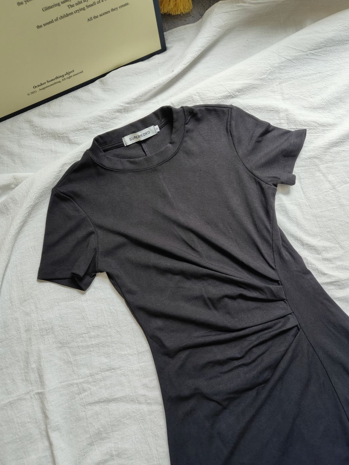 Casual Tee Dress 休闲收腰T恤连身裙