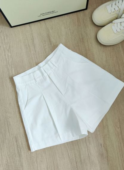 High-Waisted Wide-Leg Shorts 高腰洗水棉阔腿五分裤* 3 Colors