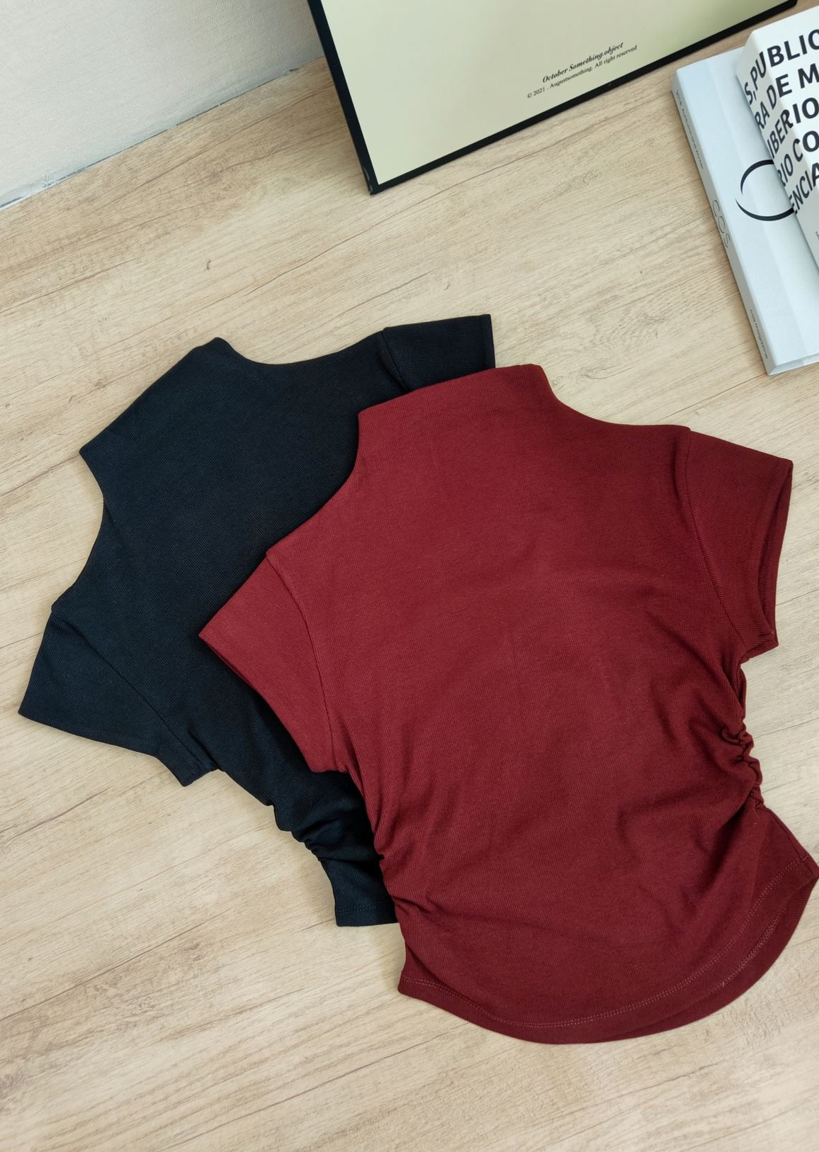 Slim Fit Mock Neck Short Sleeve Tee 半高领超美体态短袖T*10 Colors