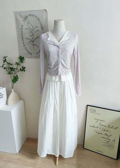 Korean Style Colorblock Faux Two-Piece Casual Top 韩系百搭撞色假两件休闲上衣*6 Colors