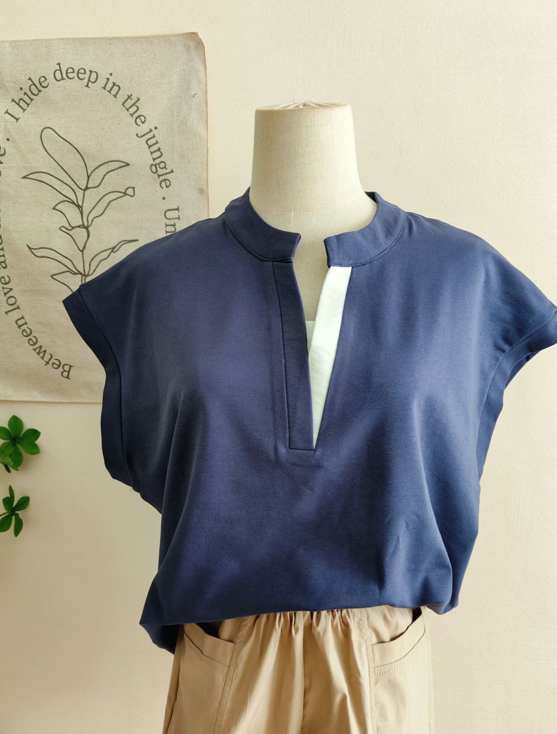Colorblock V-Neck Top 撞色V领上衣*5 Colors