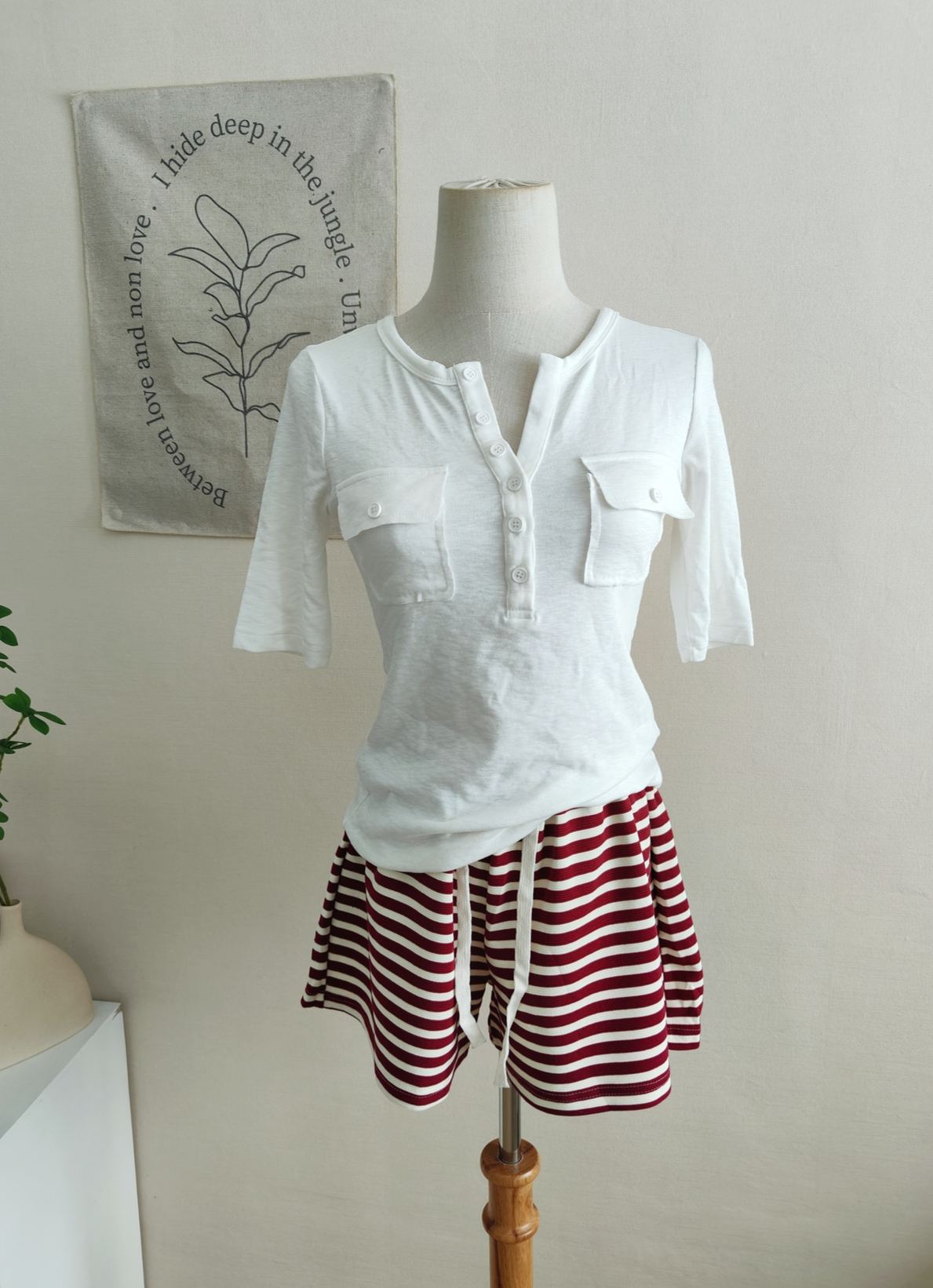 LINEA Striped Wide Leg Pants 条纹休闲阔腿裤*2 Colors