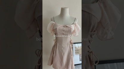 宫廷风系带连衣裙女*Pink M 