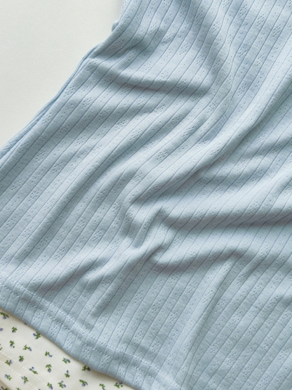 Faux Lace Floral Knit Top 假两件蕾丝碎花上衣*3色 