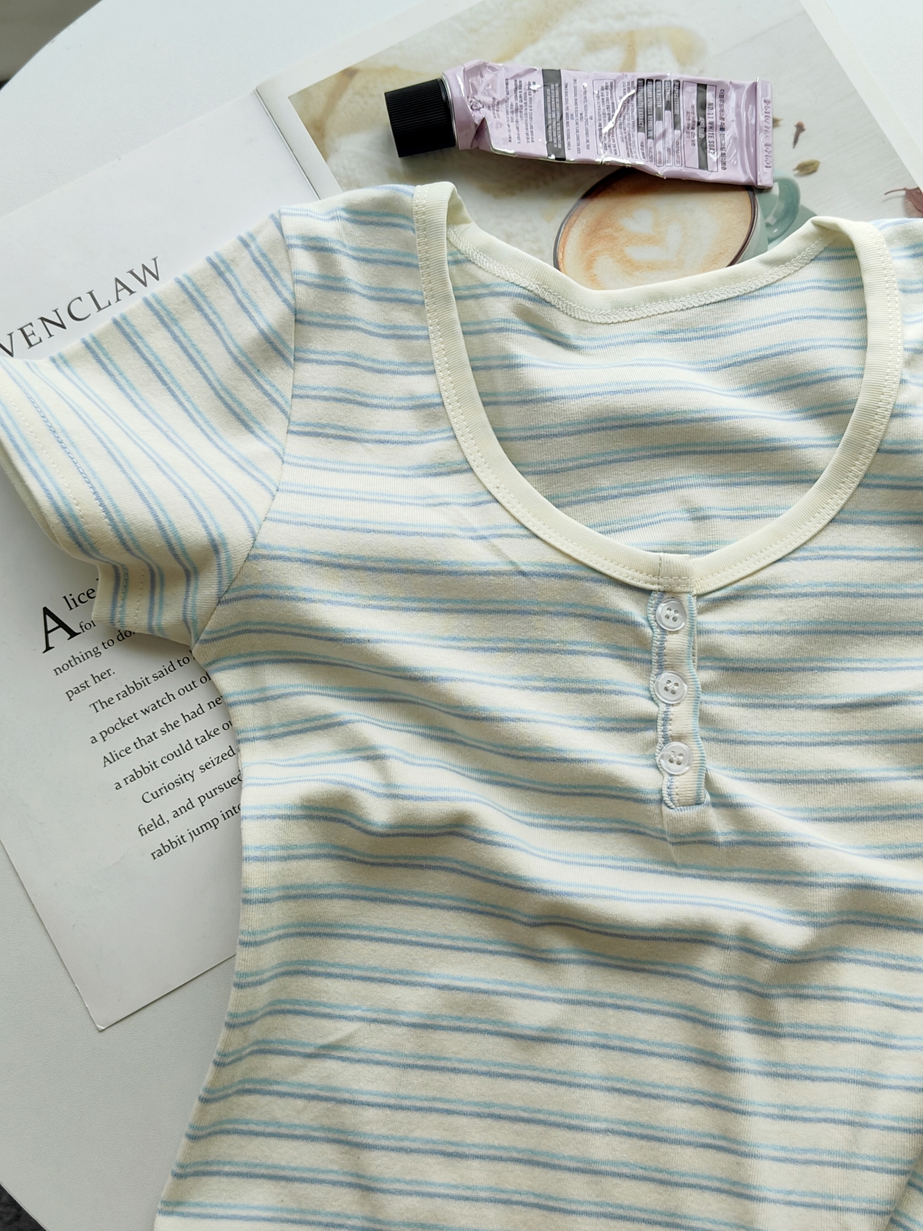 Striped Classic Shoulder Tee 条纹正肩T恤