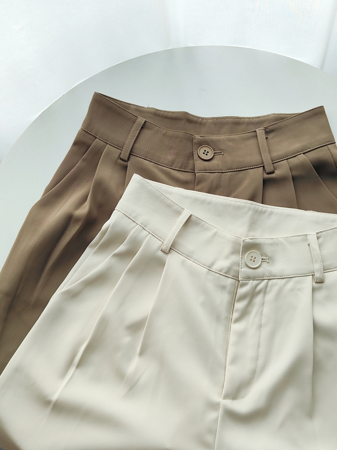 Olivia Loose Cut Casual Suit Pants 垂感休闲西装裤*Coffee S & L