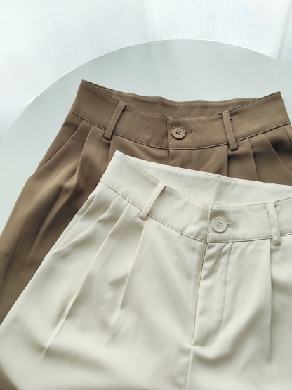 Olivia Loose Cut Casual Suit Pants 垂感休闲西装裤*Coffee S & L