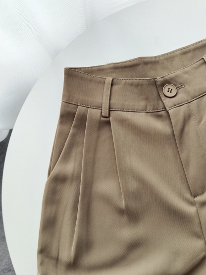 Olivia Loose Cut Casual Suit Pants 垂感休闲西装裤*Coffee S & L