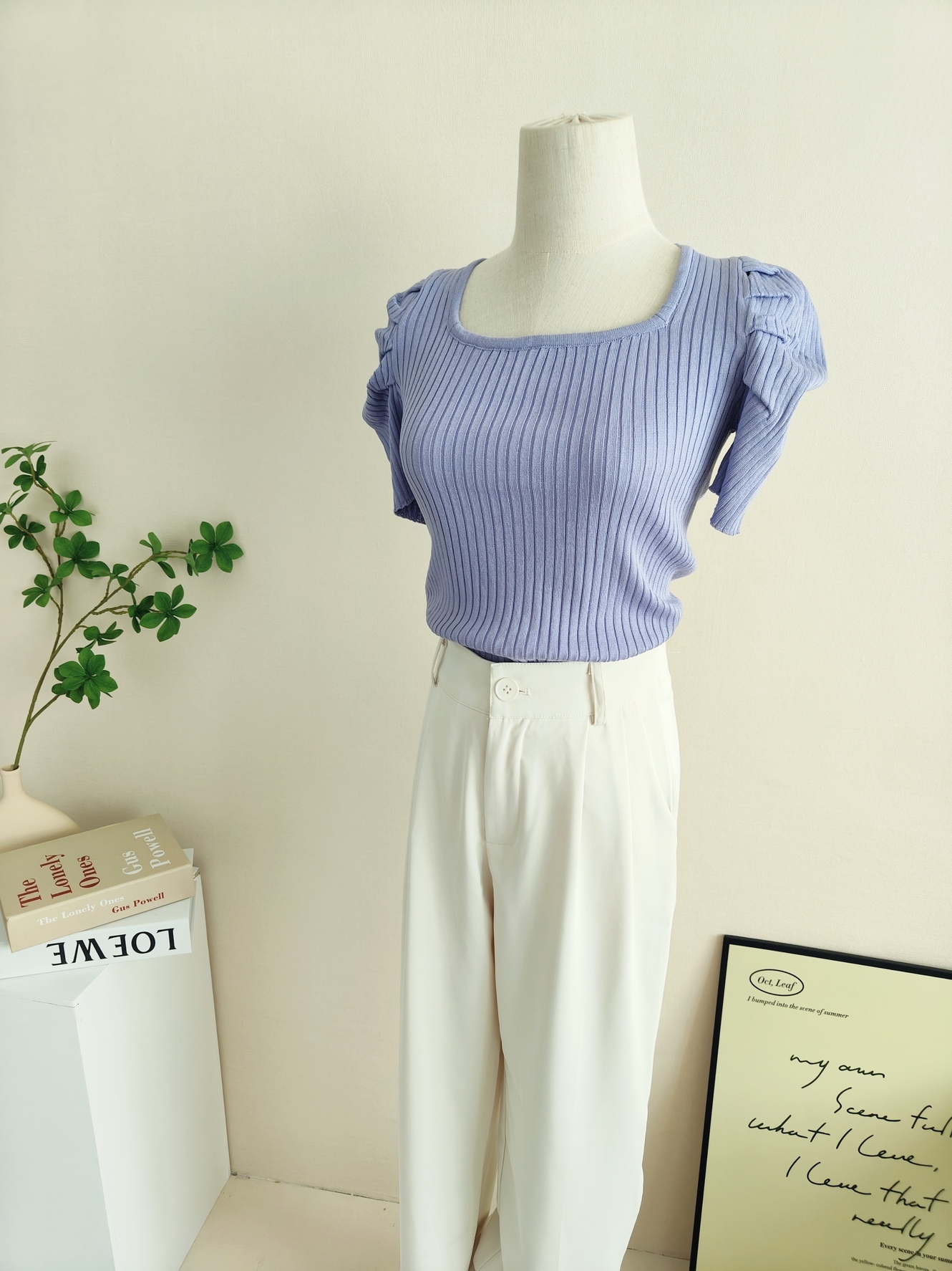 Stella Puff Sleeve Top 心机方领泡泡袖上衣*5Colors