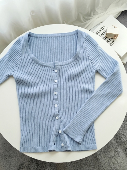 Cozy Short Knit Cardigan 温柔风短款针织开衫*4 Colors