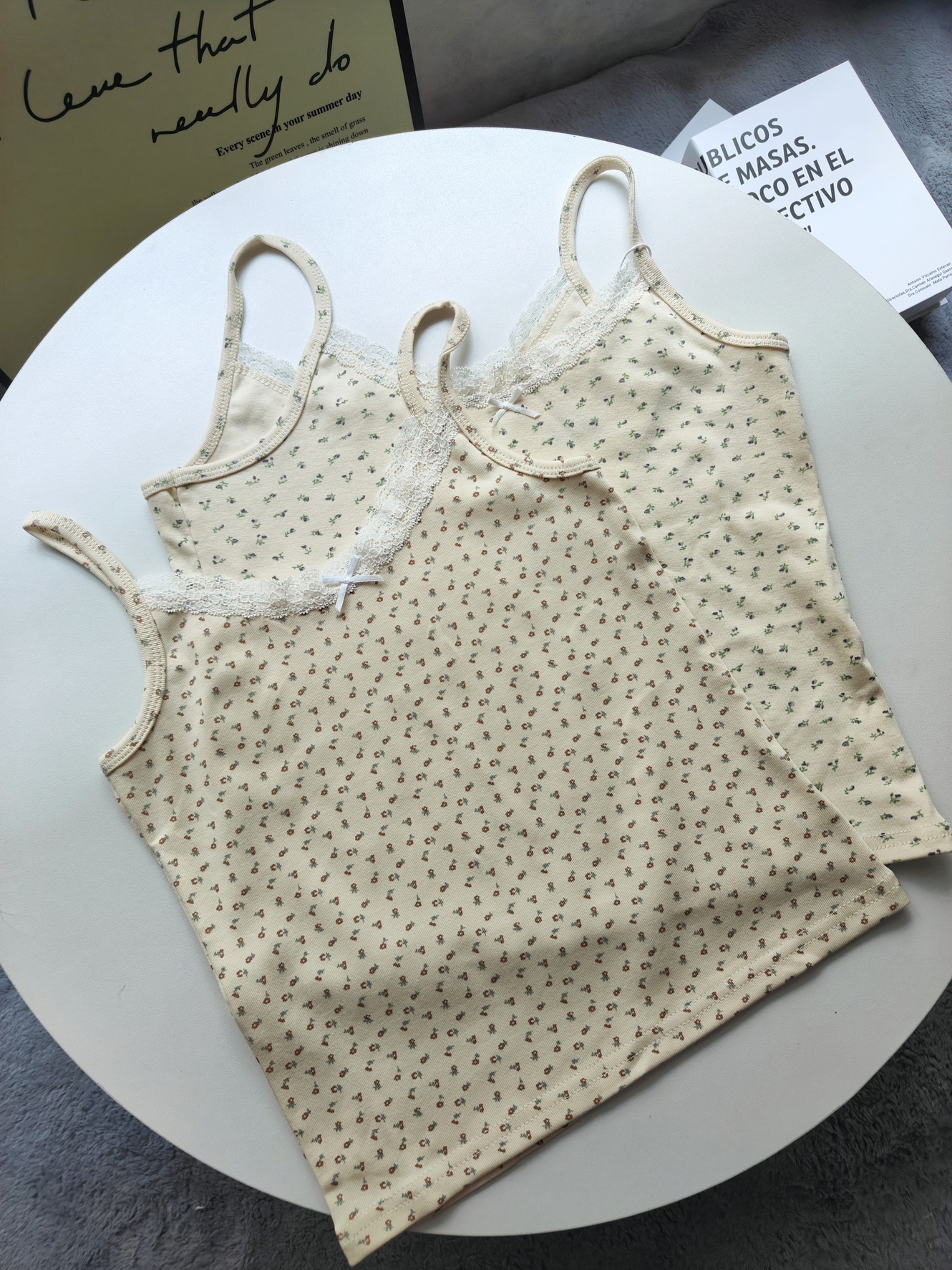 Vintage Floral Lace Cami 碎花蕾丝小吊带*3 Colors