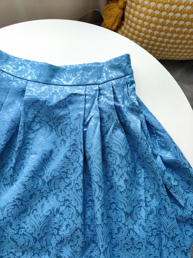 Embroidered Ruffle Hem Top & Skirt Set 刺绣荷叶边上衣+半身裙两件套