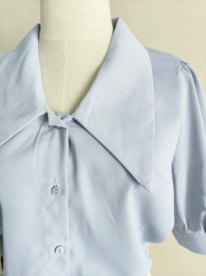  Lavender V-Neck Blouse 熏衣紫V领衬衫