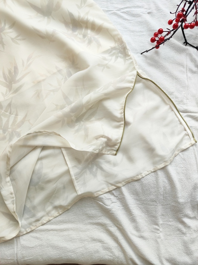 Bright Moon Bamboo Cheongsam玉竹花语改良旗袍