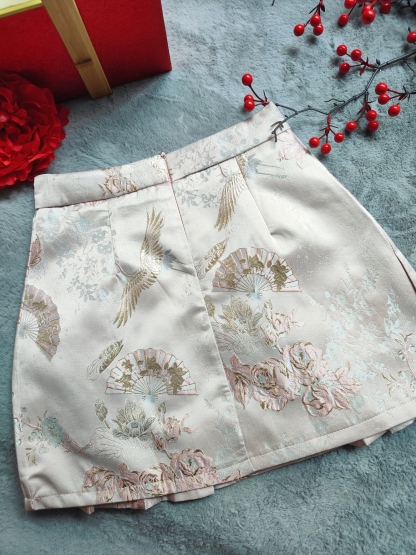 Floral Jacquard Satin Skirt缎面提花马面裙*2 Colors