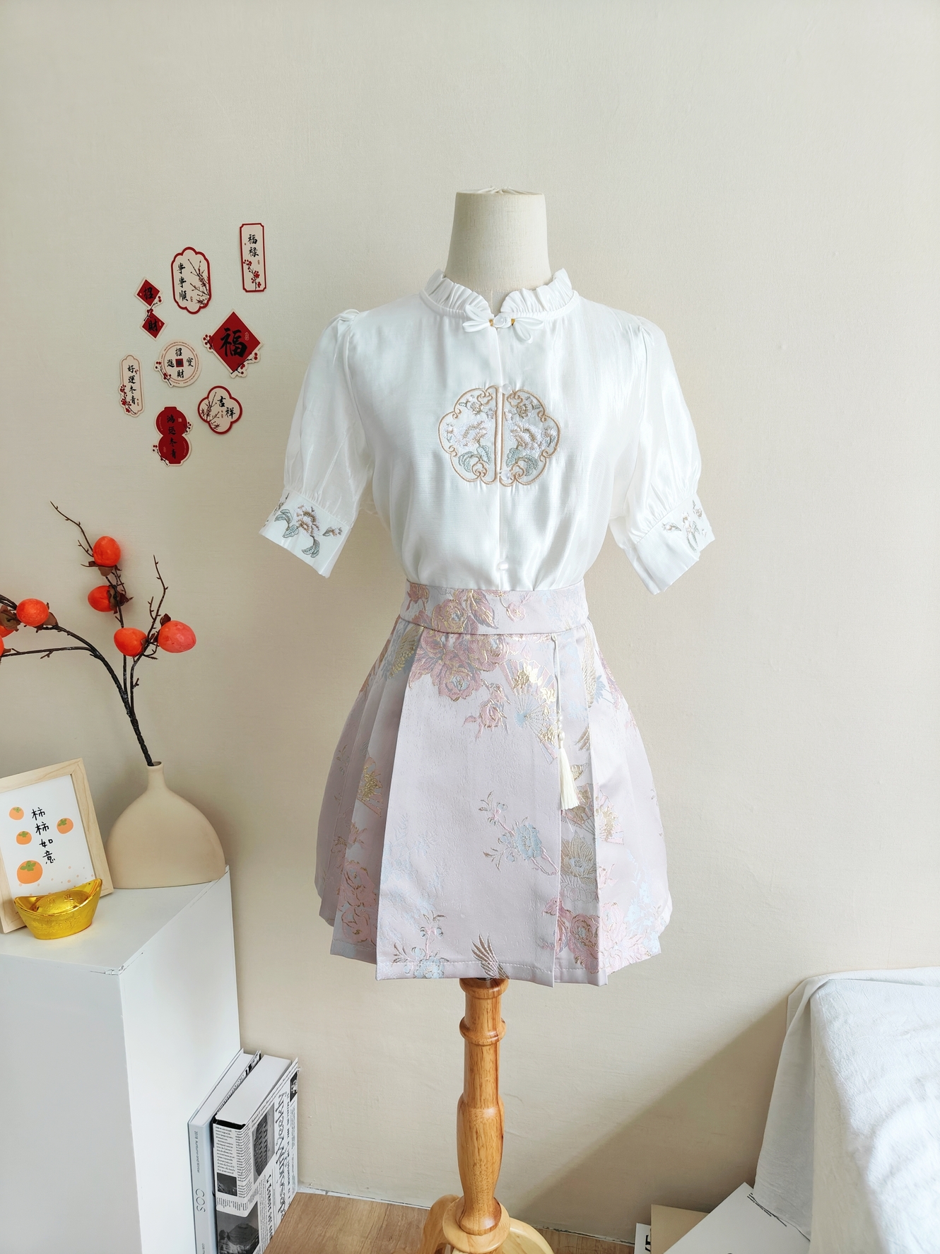 Floral Jacquard Satin Skirt缎面提花马面裙*2 Colors