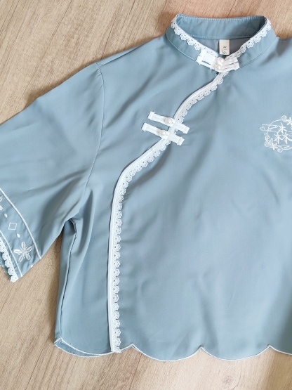 Retro Embroidery Hanfu Set 绣花民国风两件套