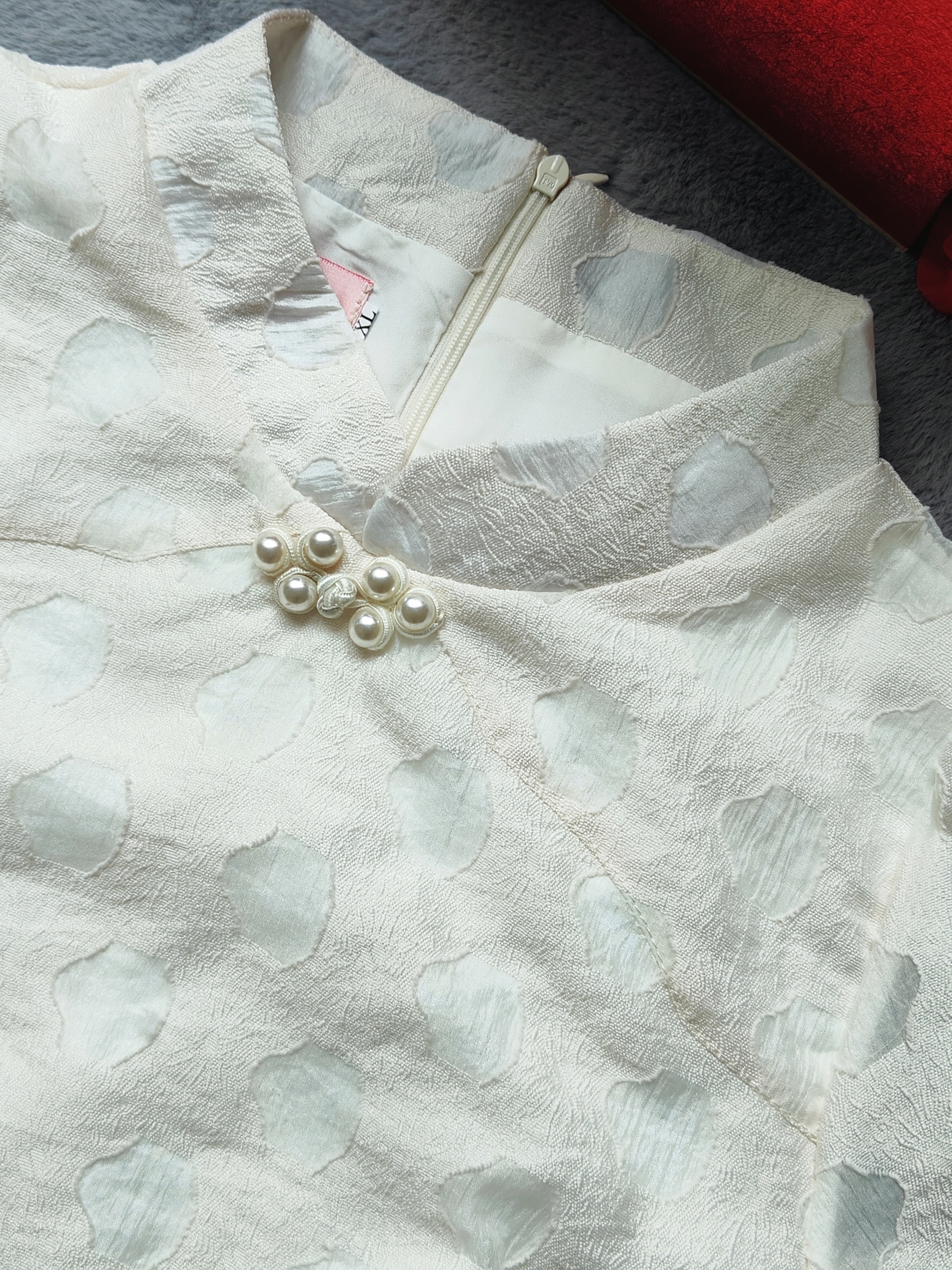 Classic Apricot Cheongsam Dress 杏色中式连衣裙