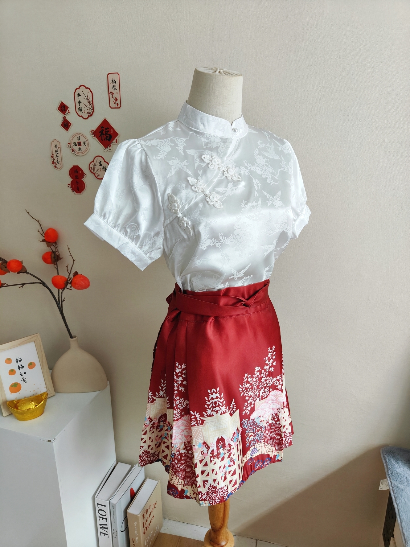 提花衬衣+马面裙两件套装 Jacquard Top with Hanfu Skirt Skirt