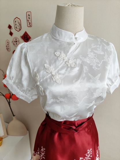 提花衬衣+马面裙两件套装 Jacquard Top with Hanfu Skirt Skirt