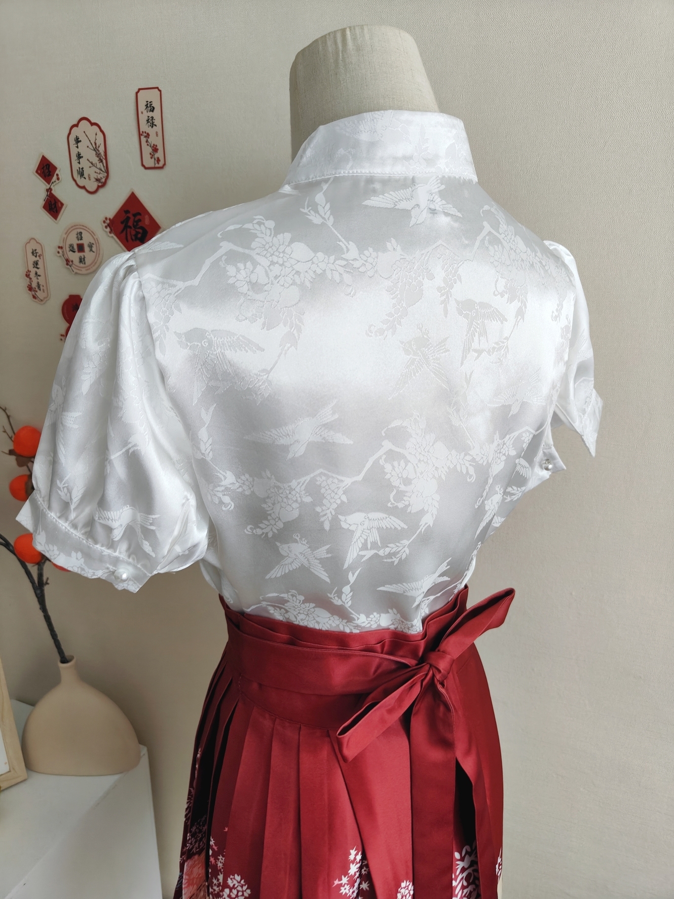 提花衬衣+马面裙两件套装 Jacquard Top with Hanfu Skirt Skirt