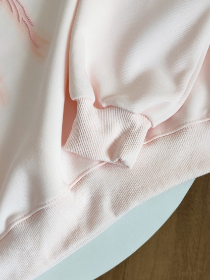 Ribbon Sweatshirt & Shawl Set 薄款蝴蝶结卫衣+披肩两件套*2Colors