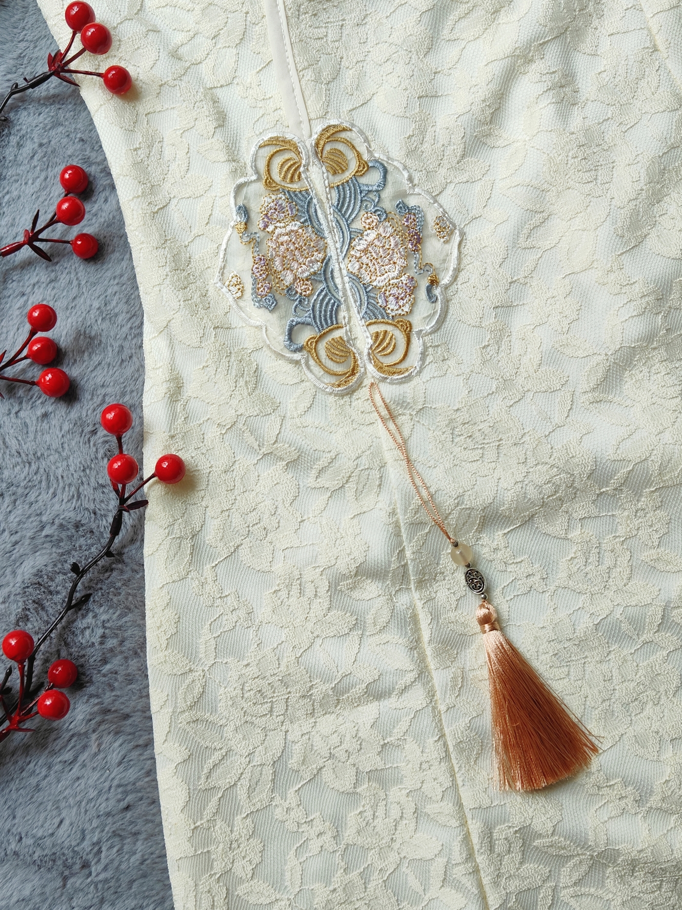 Tassel Embroidery Dress 刺绣流苏中式连衣裙*2 Colors