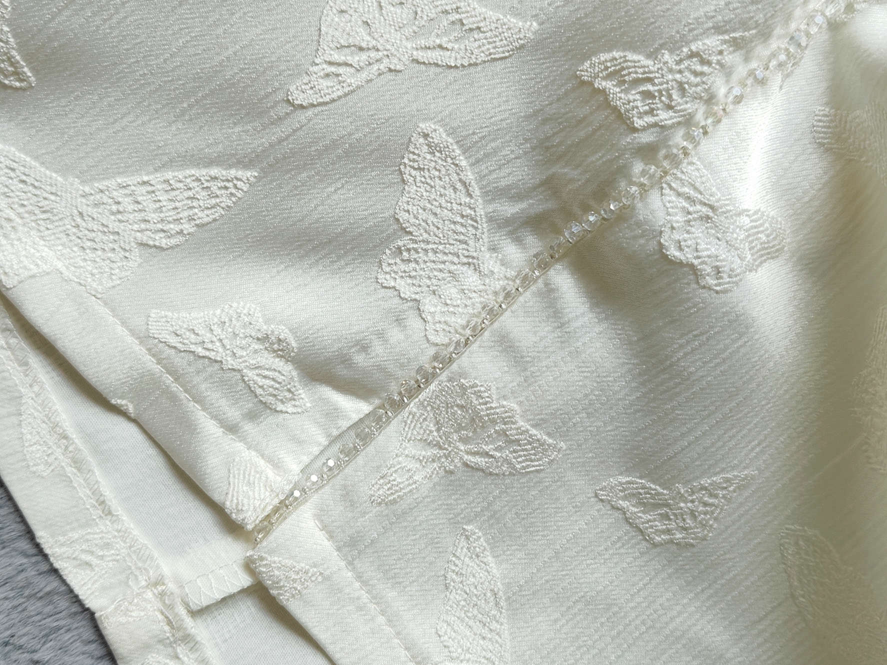 Floral Jacquard Puff Sleeve Dress 提花泡泡袖旗袍连衣裙*2 Colors