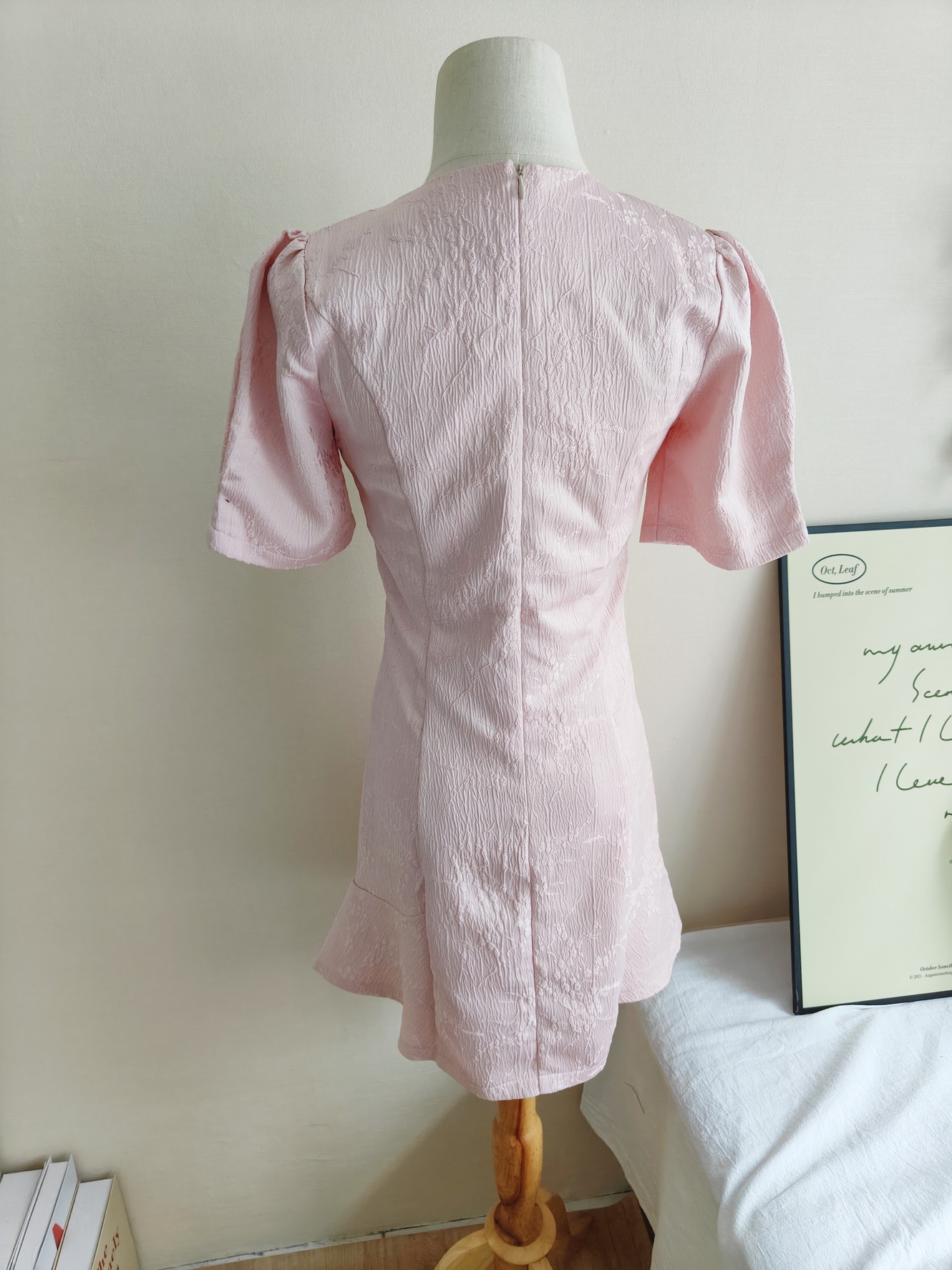 Pink Romance Jacquard Dress 粉色提花鱼尾连衣裙