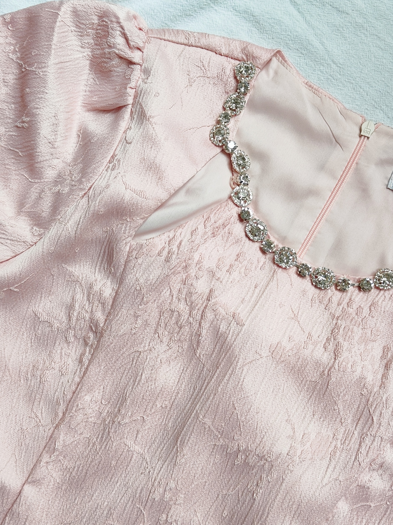 Pink Romance Jacquard Dress 粉色提花鱼尾连衣裙