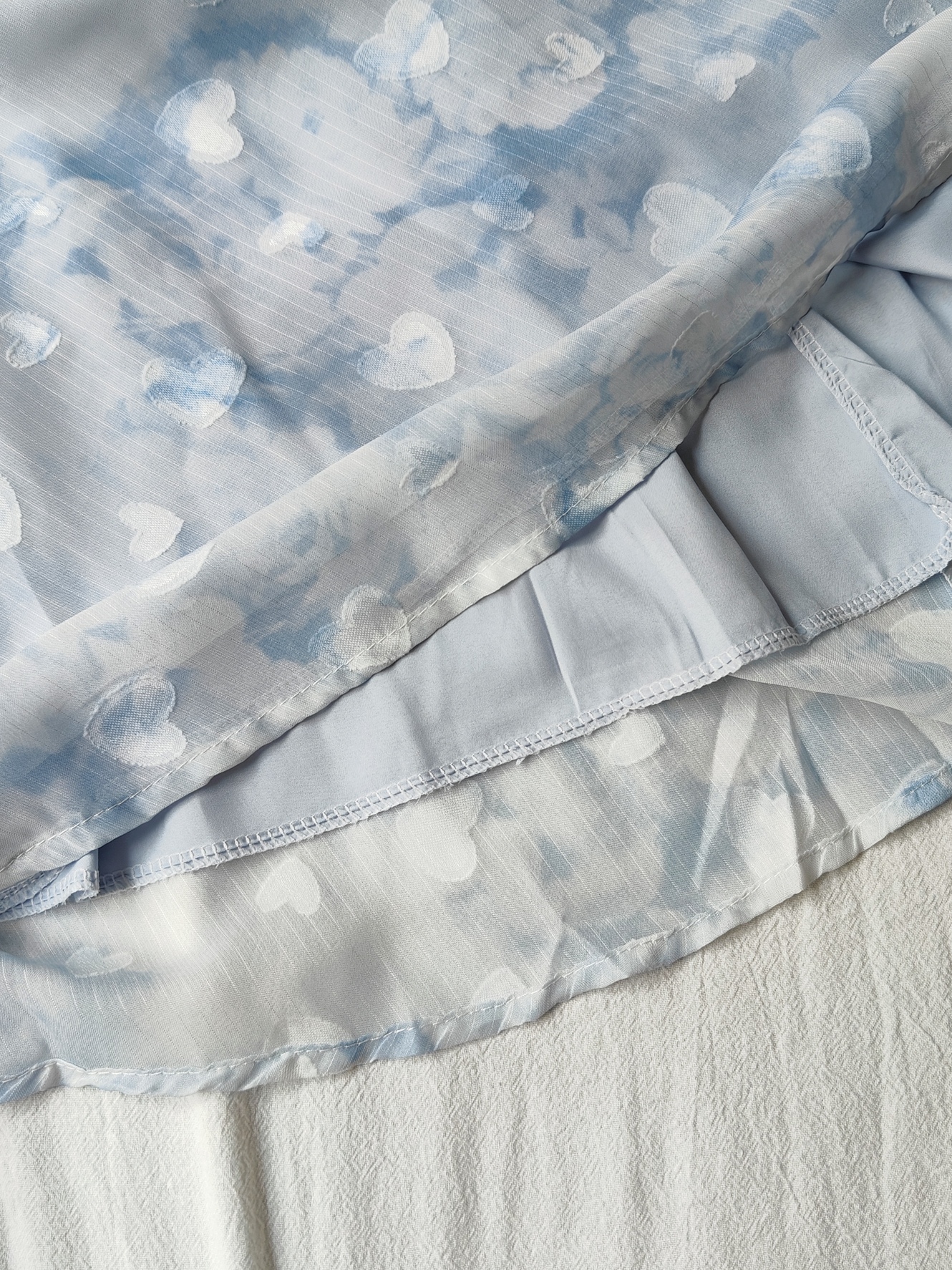 Blue Blossom Chiffon Dress 蓝色雪纺碎花裙