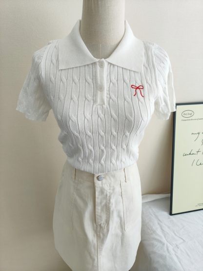 Bow-Knot Knit Top 蝴蝶结针织上衣