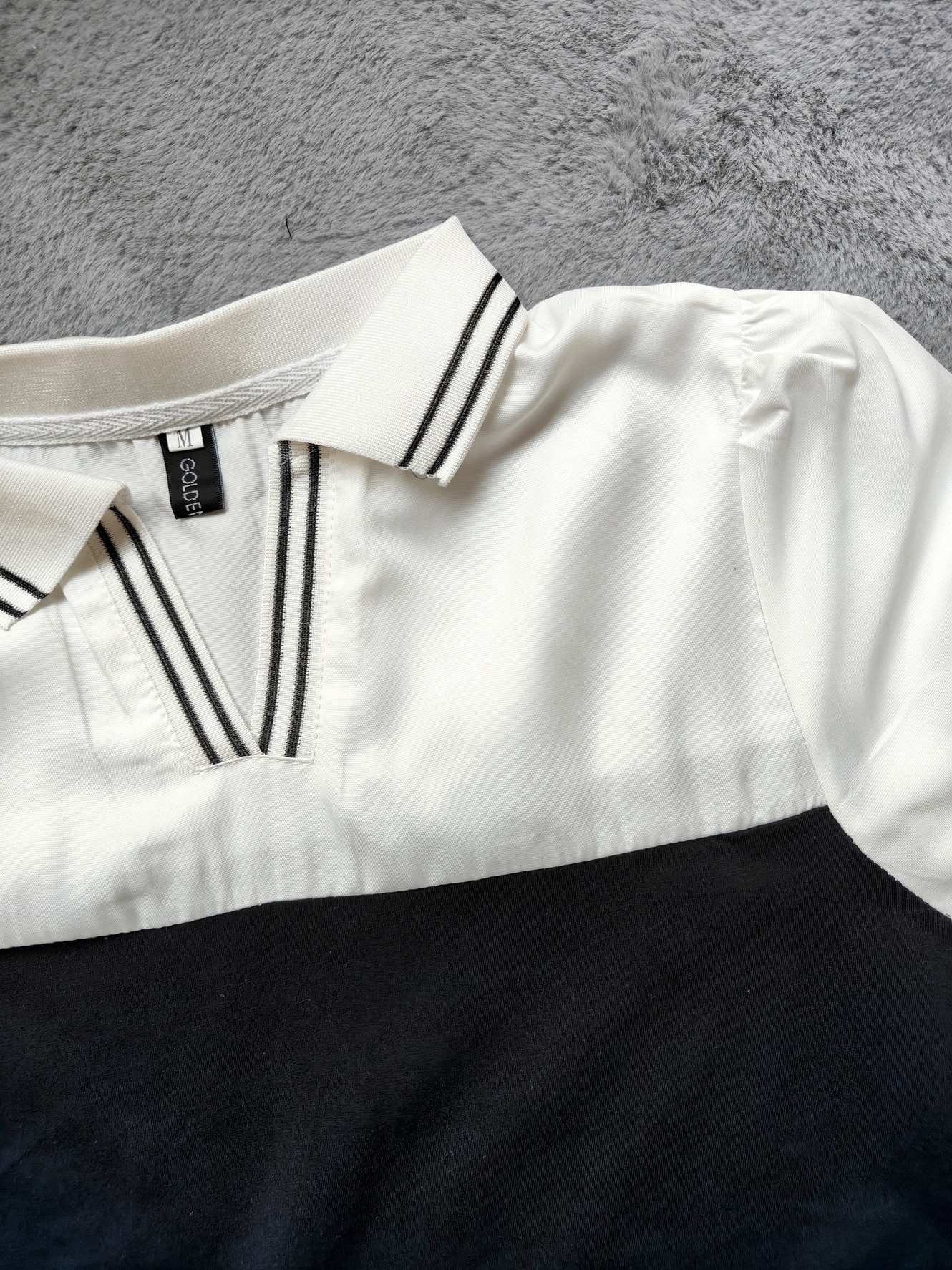 Faux Two-Piece Polo Dress Polo领假两件连衣裙 