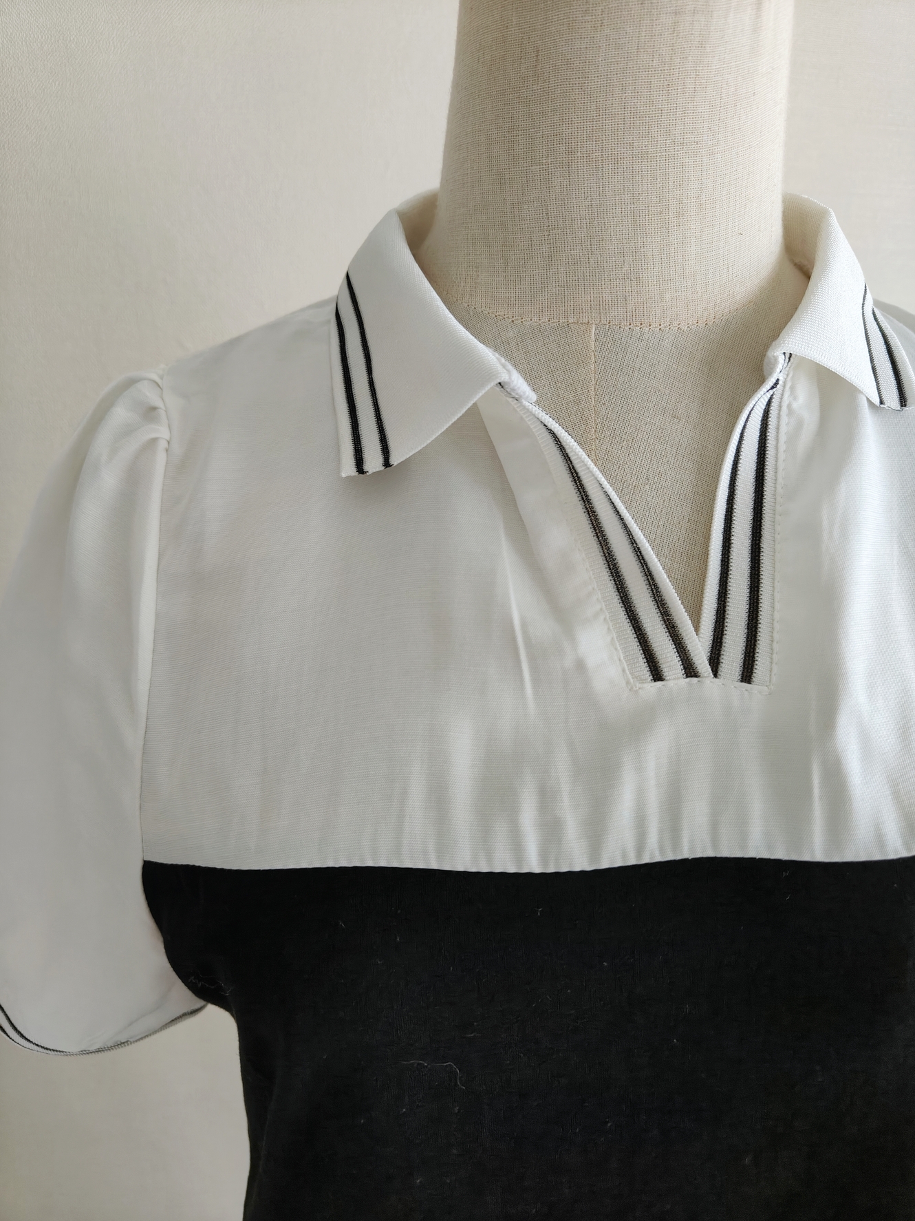 Faux Two-Piece Polo Dress Polo领假两件连衣裙 