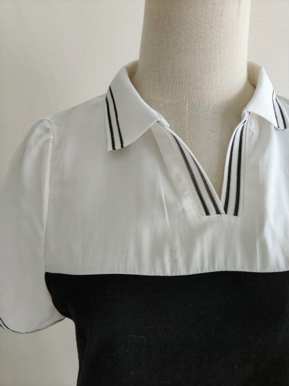 Faux Two-Piece Polo Dress Polo领假两件连衣裙 