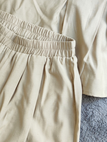 Muse Two-Piece 法式吊带上衣阔腿裤两件套*4 Colors