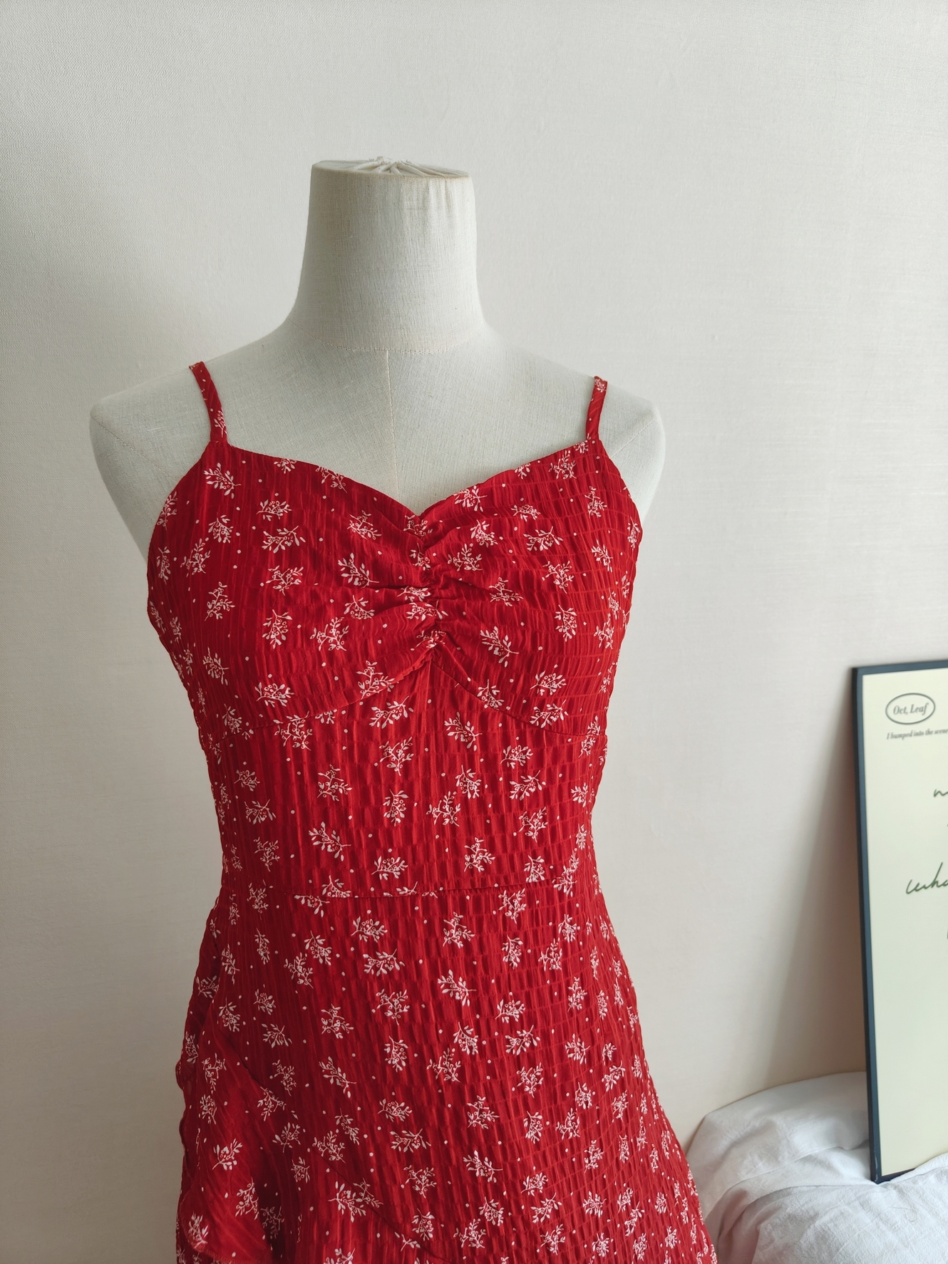 Ruby Bloom Camisole Dress + Cardigan Set 绝美红色吊带连衣裙+开衫