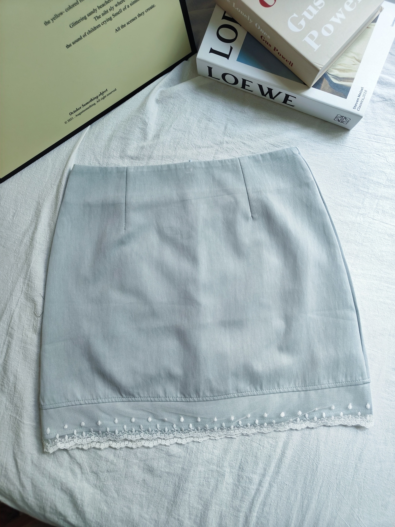 Lace Trim High-Waist A-Line Skirt 高腰蕾丝花边A字裙* 3 Colors