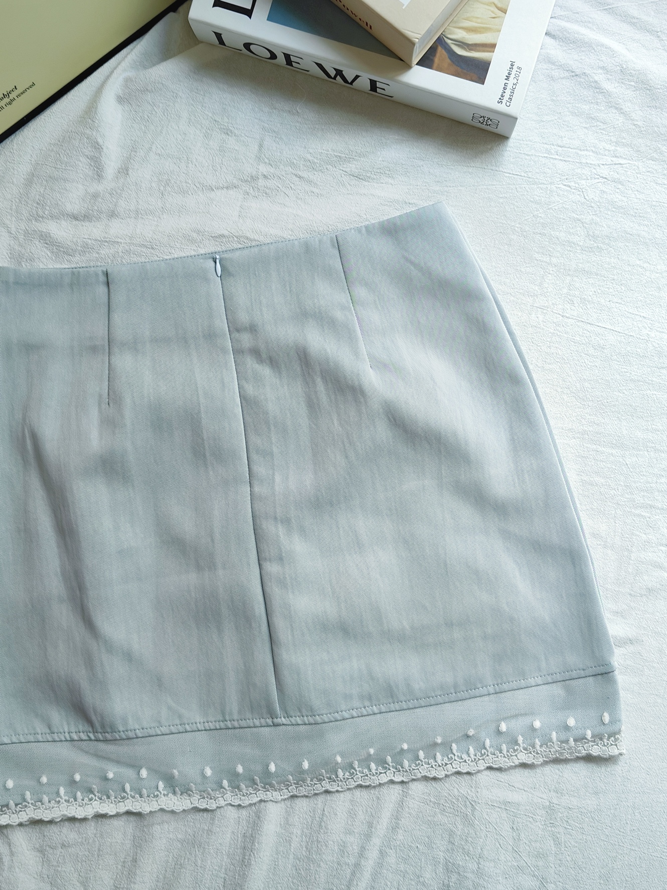 Lace Trim High-Waist A-Line Skirt 高腰蕾丝花边A字裙* 3 Colors