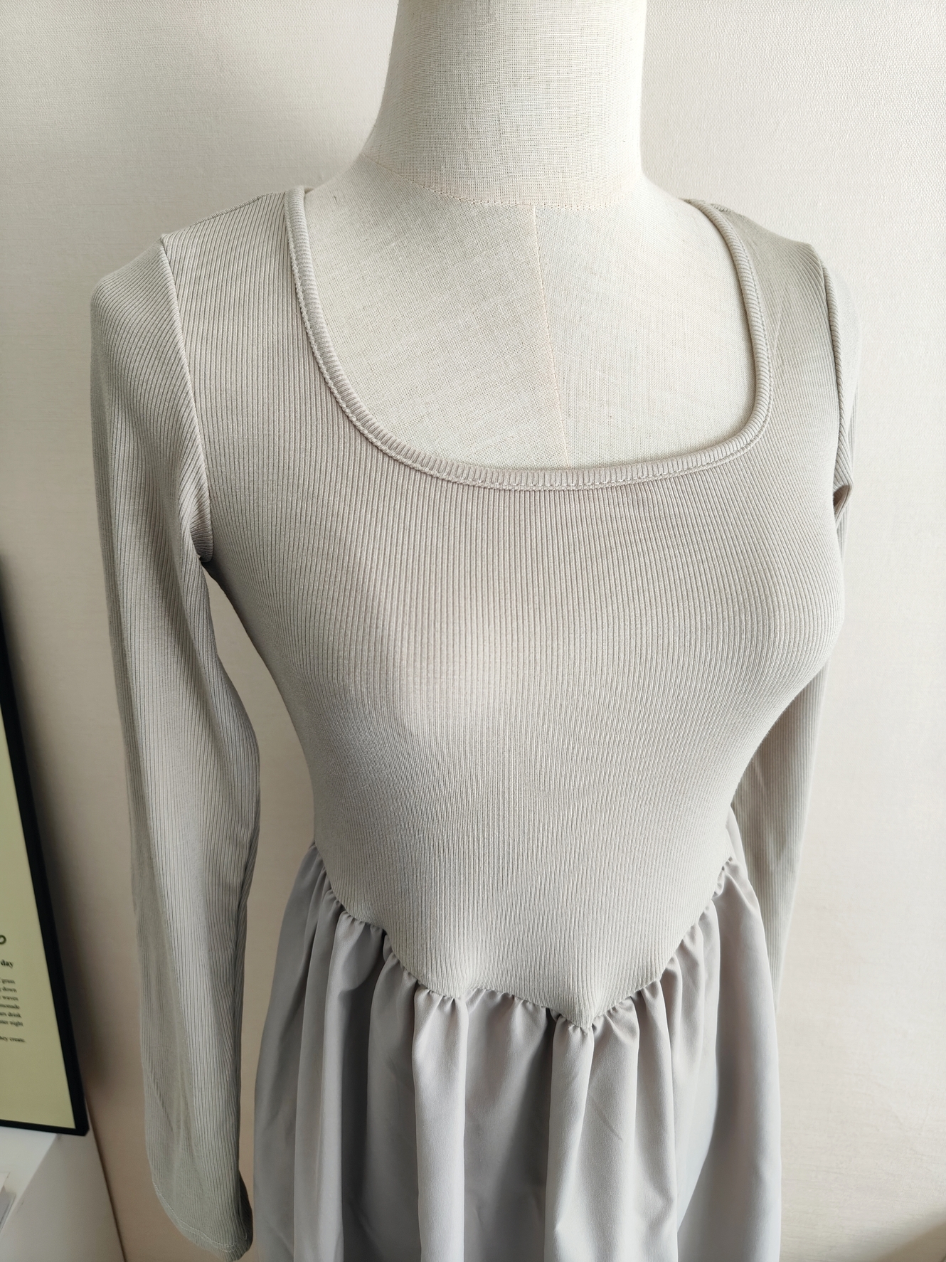 Fiona Long Sleeve Knitted Dress 方领长袖针织连衣裙*2 Colors 